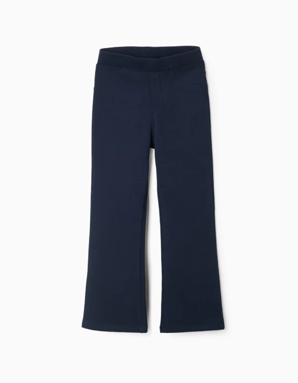 Jegging Perchado Flare Fit Azul Oscuro. Zippy