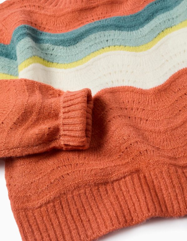 Jersey Punto Rayas Onduladas Naranja. Zippy - Imagen 4