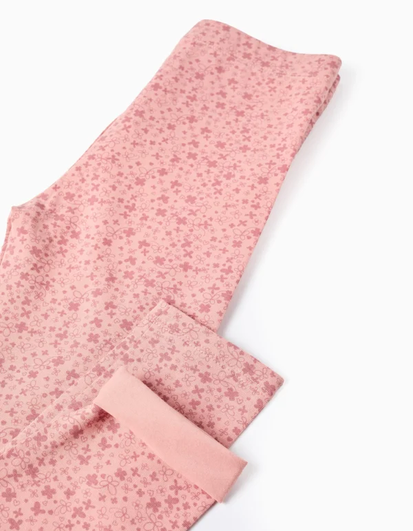 Lote de 2 Leggings Florales/Lisos Rosa/Gris. Zippy - Imagen 4