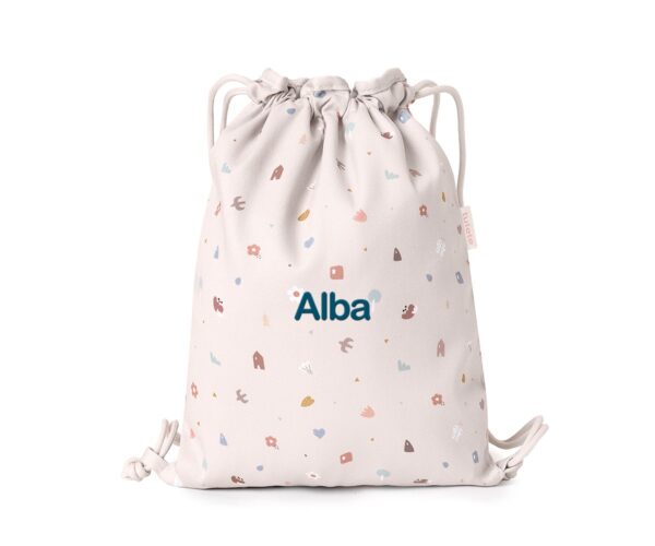 Mochila Saco Tela Geometric Nature Personalizable. Tutete - Imagen 3