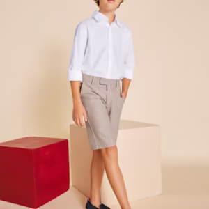 Bermuda Vestir Con Lino Camel. Mayoral