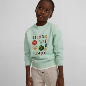 Sudadera Girl Fun And Peace Verde. Silbon