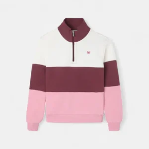 Sudadera Girl Tricolor Rosa Y Blanca. Silbon