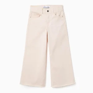 Pantalón Sarga Wide Leg Dobladillos Deshilachados. Zippy