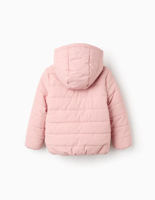 Chaqueta Acolchada Capucha Forro Polar Rosa. Zippy - Imagen 3