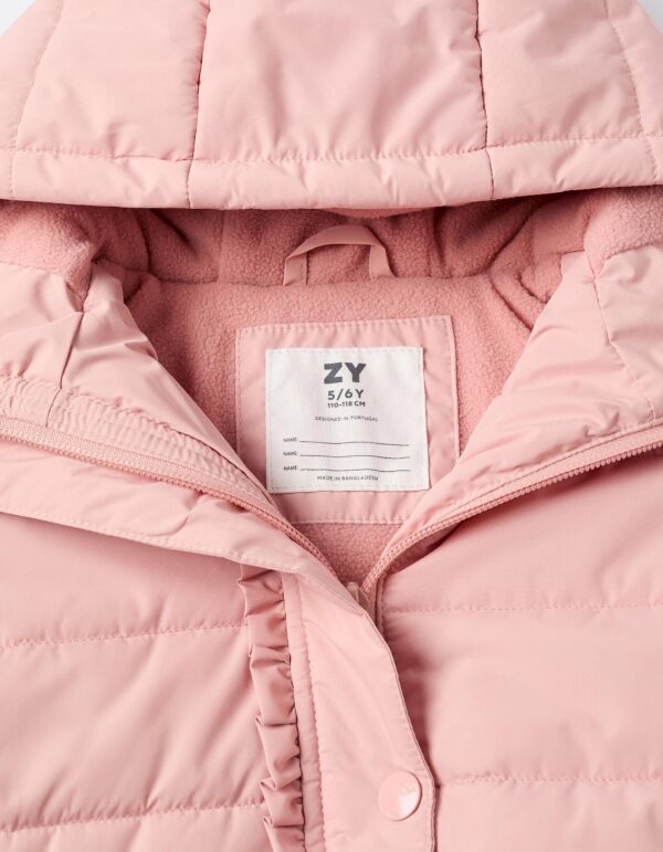 Chaqueta Acolchada Capucha Forro Polar Rosa. Zippy - Imagen 4