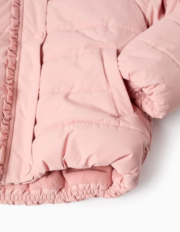 Chaqueta Acolchada Capucha Forro Polar Rosa. Zippy - Imagen 5