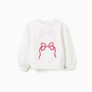 Sudadera Algodón Lazos Bordados. Zippy