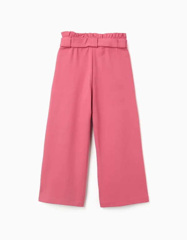 Pantalón Punto Roma 'Wide Leg' Rosa. Zippy - Imagen 2