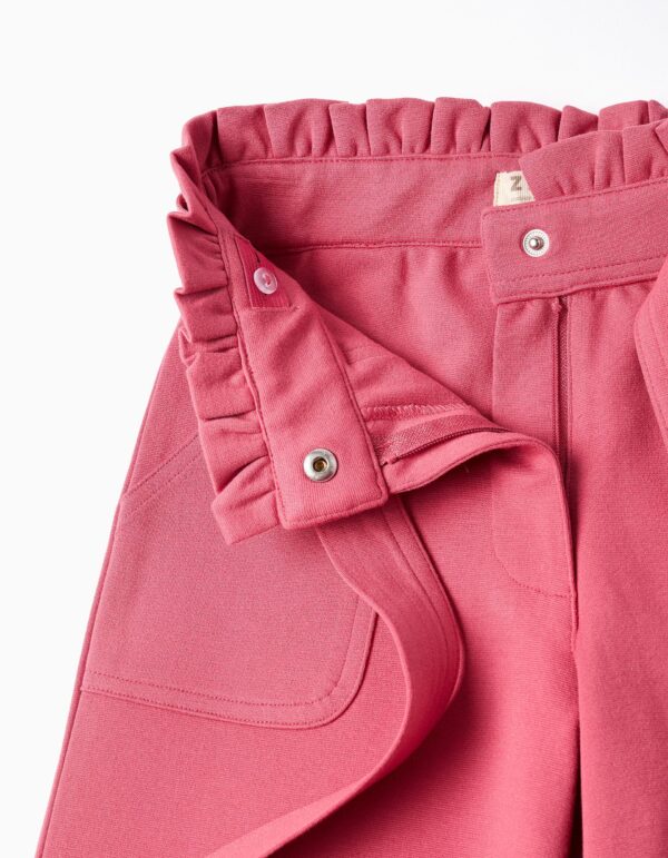 Pantalón Punto Roma 'Wide Leg' Rosa. Zippy - Imagen 3