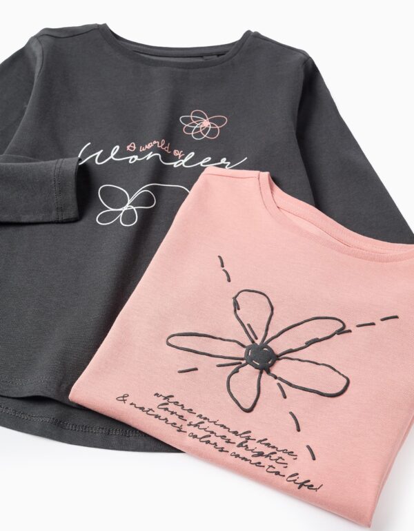 Lote 2 Camisetas Manga Larga 'Flower'. Zippy - Imagen 3