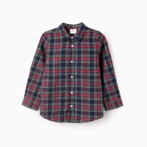 Camisa de Franela a Cuadros para Niño Rojo/Azul Zippy