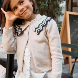 Cárdigan de punto con maxi cuello You&Me niña Zippy