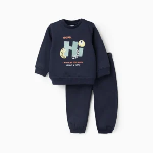 Chándal Perchado para Niño 'Hi' Azul Oscuro Zippy