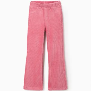 Leggings acampanados de pana para niña rosa Zippy