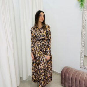 Vestido camisero estampado