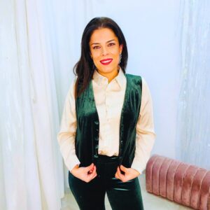 chaleco terciopelo verde