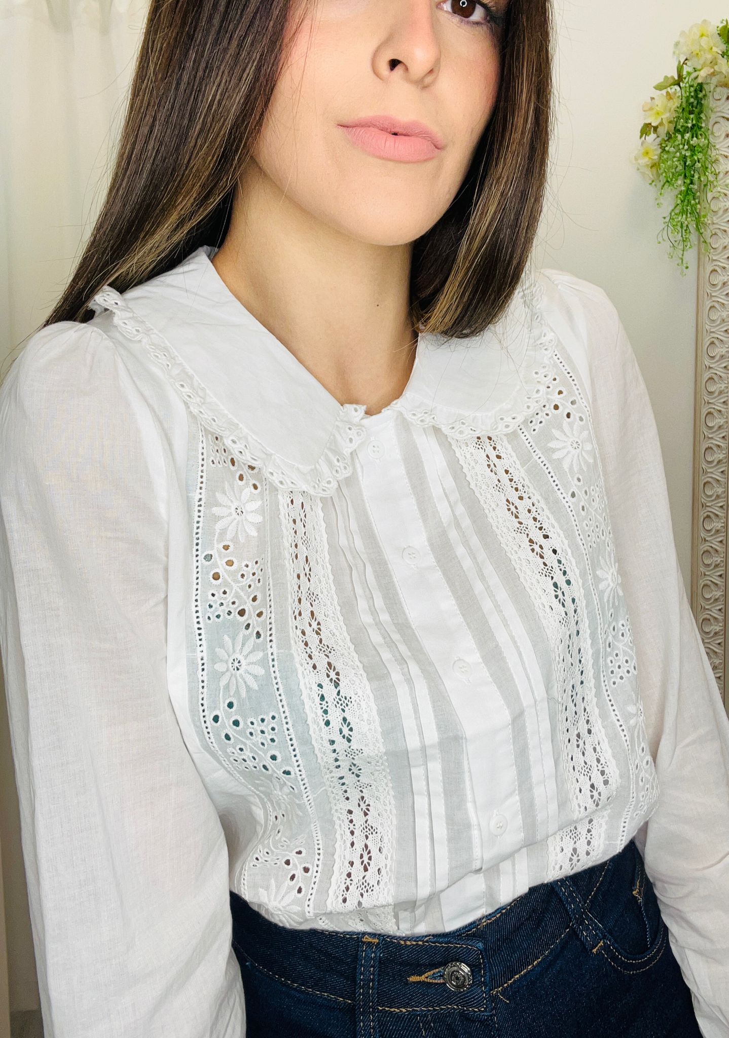 blusa blanca bordados