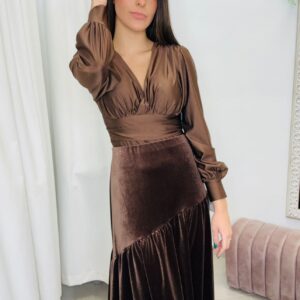 falda terciopelo marrón