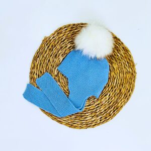 gorro pompón azul Yoedu