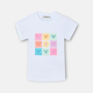 Camiseta Girl Raquetas Smile Blanca Silbon