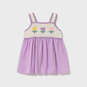 Vestido Combinado Crochet Lilac Mayoral