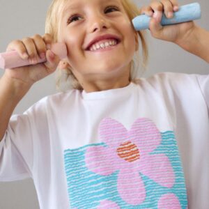 Camiseta Hombro Caído Flor Mayoral