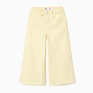 Pantalón Sarga Pierna Ancha Amarillo Claro Zippy