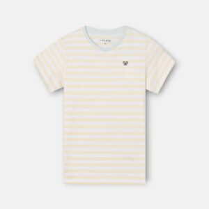 Camiseta Kids Ribete Rayas Finas Amarillo Silbon