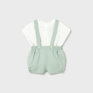 Conjunto Pantalón Corto Tirantes y Camisa Aqua Mayoral