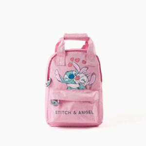 Mochila Stitch y Angel Rosa Zippy