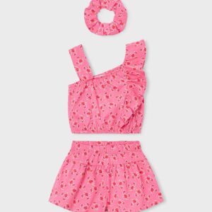 Conjunto Estampado Con Coletero Geranio Mayoral