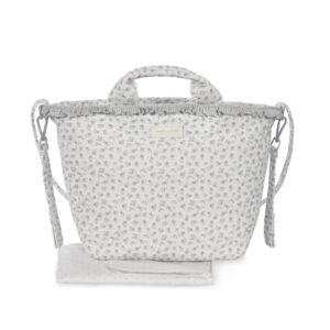 Bolso Canastilla LITTLE BLOOM FLOR GRIS Pasito A Pasito