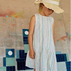 Vestido Sin Mangas Algodón Rayas Étnicas Multicolor Zippy