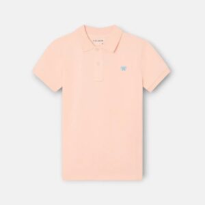 Polo Kids Liso Logo Rizo Coral Silbon