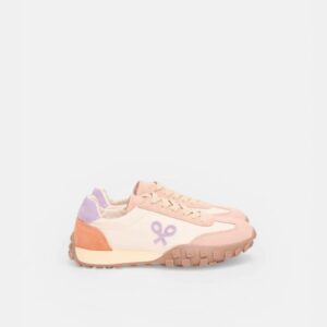 Zapatilla Girl Running Morada y Naranja Silbon