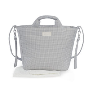 Bolsa Canastilla LITTLE BLOOM VICHY GRIS Pasito A Pasito