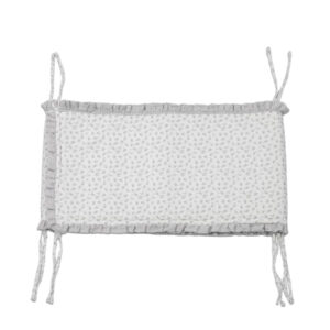 Protector Cuna 120X60 CM LITTLE BLOOM FLOR GRIS Pasito A Pasito