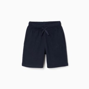 Pantalón Corto Felpa Cordón y Bolsillos Azul Oscuro Zippy