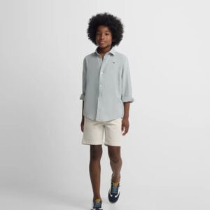 Camisa Sport Kids Lino Verde Silbon