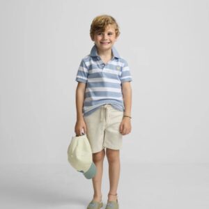 Polo Kids Rayas Blanco Azul Silbon