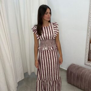 Conjunto Falda Larga y Top Nido de Abeja