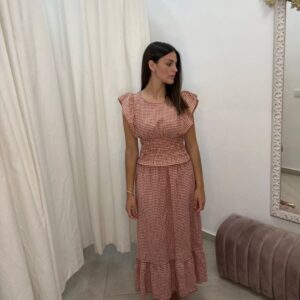Vestido Cuadros Vichy Y Nido de Abeja