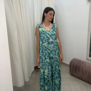 Vestido Maxi Fluido Con Estampado