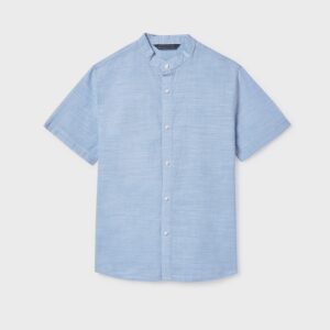 Camisa Cuello Mao Celeste Mayoral