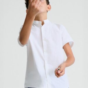 Camisa Cuello Mao Blanca Mayoral
