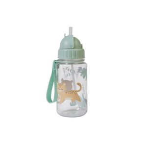 Botella Con Pajita Y Colgador Verde Saro