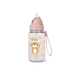 Botella De Tritán Con Pajita Y Colgador 400 ml Born To Be Wild Saro