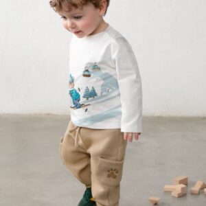 Pantalón Chándal Interactivo Animalitos Avellana Mayoral