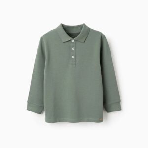Polo Manga Larga Algodón Verde Zippy